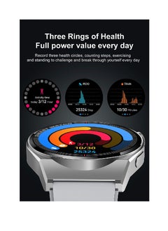 Zoom Plus Bluetooth Call Sports Fitness Tracker Heart Rate Monitor IP67 Waterproof Smartwatch For IOS Android Silver  - Image 2