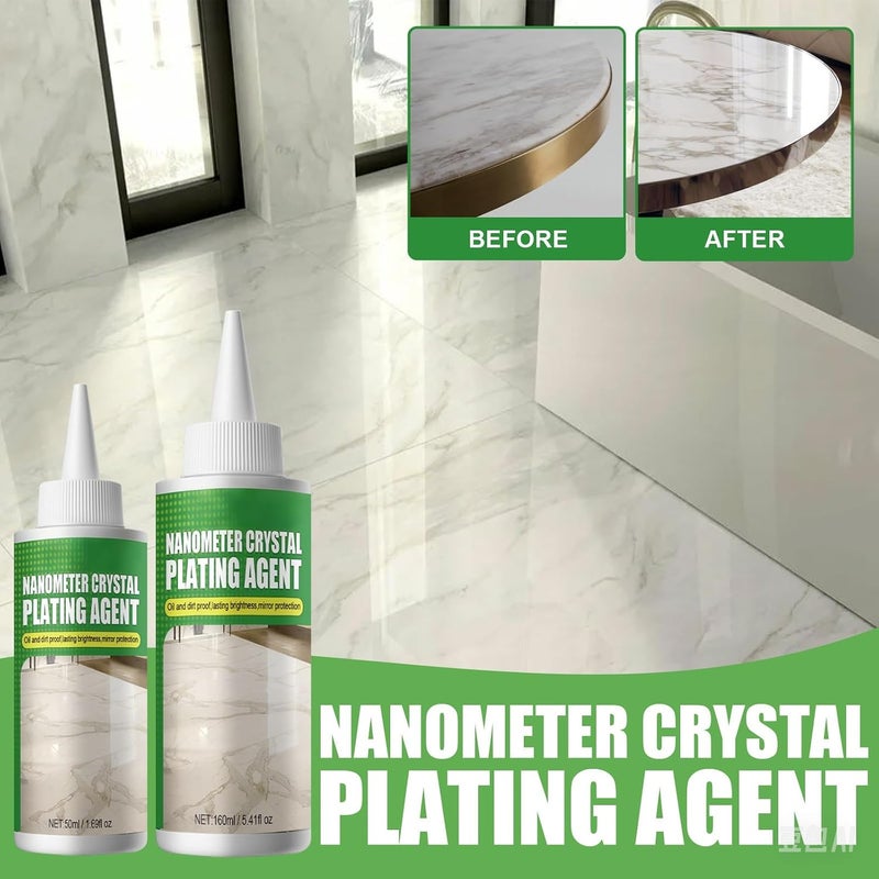 HUNMUI Brighten Crystal-Plating Agent,Stone Crystal Coating,Stonework Polishing and Coating Agent, Marble Crystal-Plating Agent Brightens and Renovates Ceramic and Stone Surfaces 2PCS - Image 2