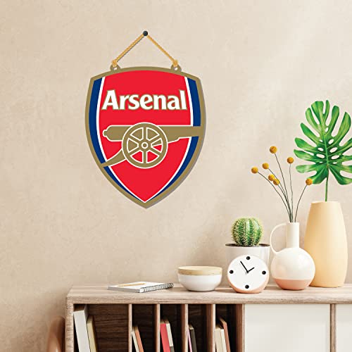 Bhai Please Arsenal Wooden Wall Decor | Hanging | Wall Art | Wooden Hanger for Living Room | Bedroom | Office - For Home Decor, Gift (Arsenal) - Image 2