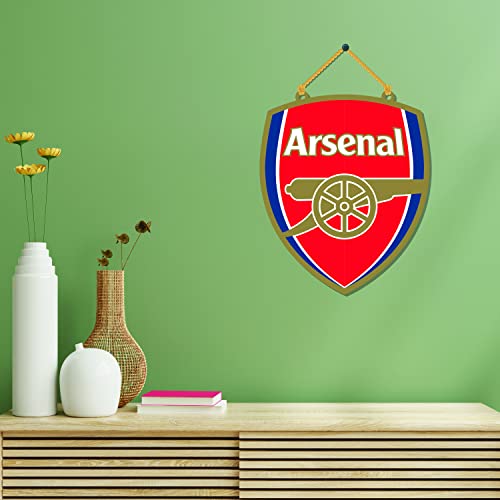 Bhai Please Arsenal Wooden Wall Decor | Hanging | Wall Art | Wooden Hanger for Living Room | Bedroom | Office - For Home Decor, Gift (Arsenal) - Image 3