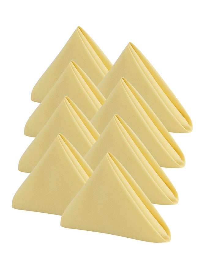 KOFFOTA Pale Yellow Cloth Napkins Set of 8,18x18 inch,Spring Decorations for Table,Made of 100% Microfibre,Washable Cloth Napkins,Good for Restaurant, Everyday use, Parties.(Yellow) - Image 1