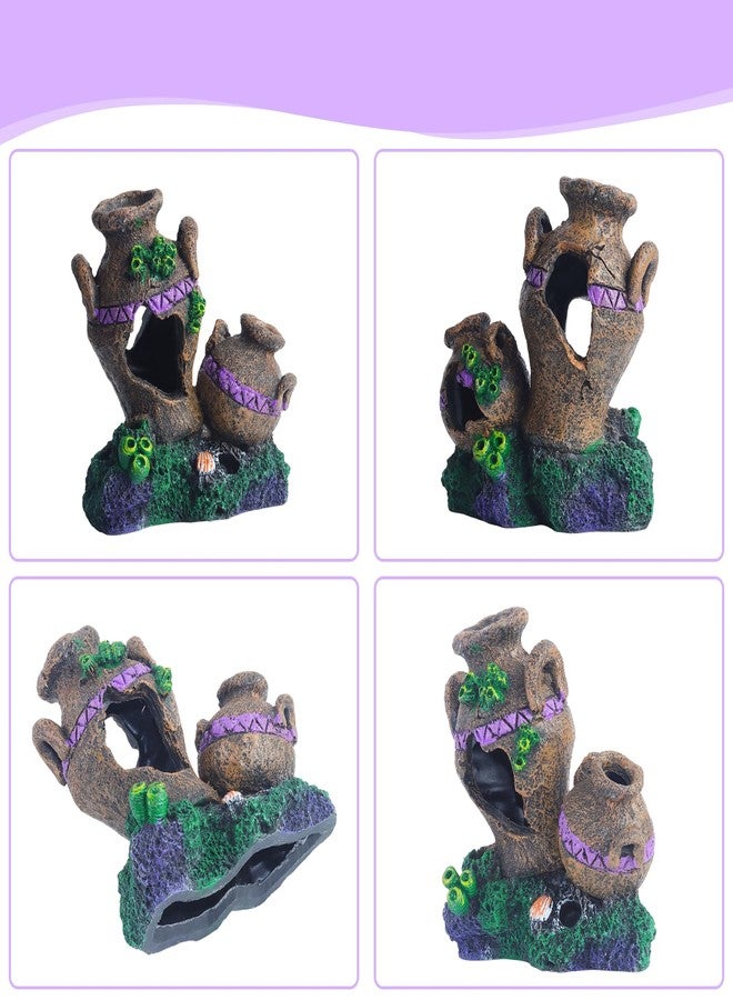AnRui Classical Style Aquarium Decoration, Cute Betta Fish Tank Decor Resin Aquarium Ornaments for for Small Fish, Shrimp, Goldfish and Reptiles Habitat - Image 3