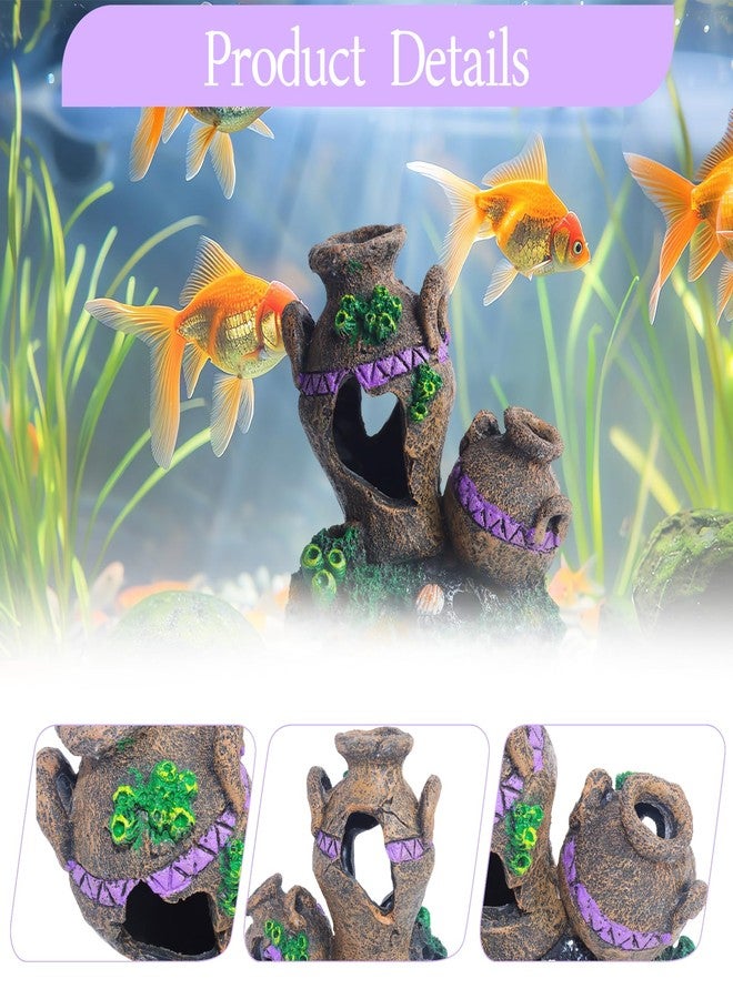 AnRui Classical Style Aquarium Decoration, Cute Betta Fish Tank Decor Resin Aquarium Ornaments for for Small Fish, Shrimp, Goldfish and Reptiles Habitat - Image 4