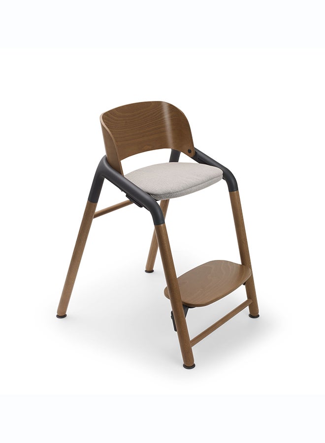 Bugaboo Giraffe Chair in Warm Wood and Gray - Adjustable High Chair for All Ages - Image 1