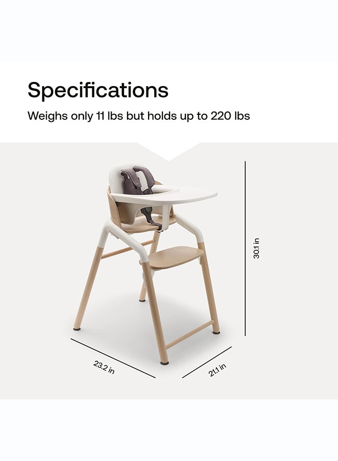 Bugaboo Giraffe Chair in Warm Wood and Gray - Adjustable High Chair for All Ages - Image 3