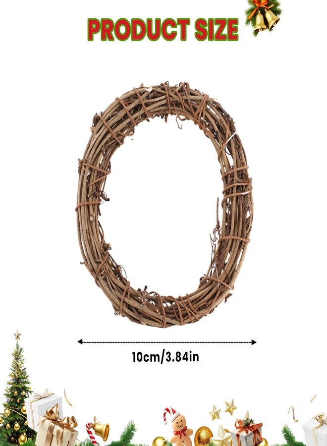 Gabrella 6 Pcs 4 Inch Natural Grapevine Wreaths, Hand-Woven Vine Branch Wreath, Rattan Wreath for DIY Crafts, Christmas Decorations, Home & Event Styling Party Wedding Decor - Image 2