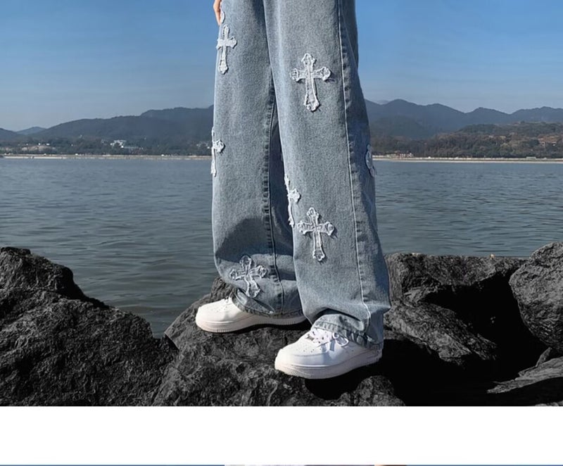 Unisex Casual Daily Denim Jeans - Image 4