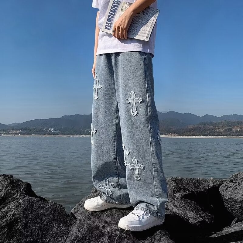 Unisex Casual Daily Denim Jeans - Image 2