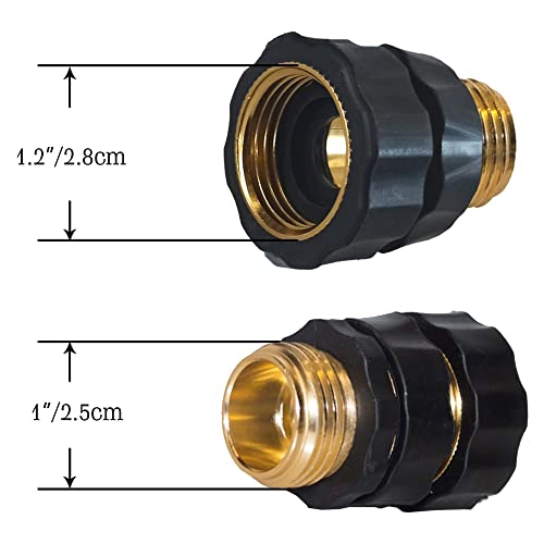 Hourleey 3/4 Inch Garden Hose Quick Connector, 4 Pcs Female & 8 Pcs Male of No Leak Quick Connect Hose Fittings - Image 3
