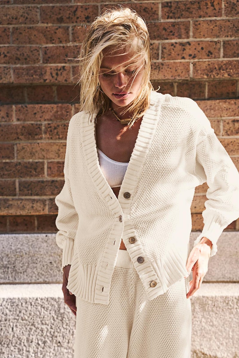 SAUKOLE 2 Piece Outfits for Women Loose Knit Cardigan and Baggy Pants Lounge Sweater Sets Fashion Sweatsuit Matching Set - Image 4