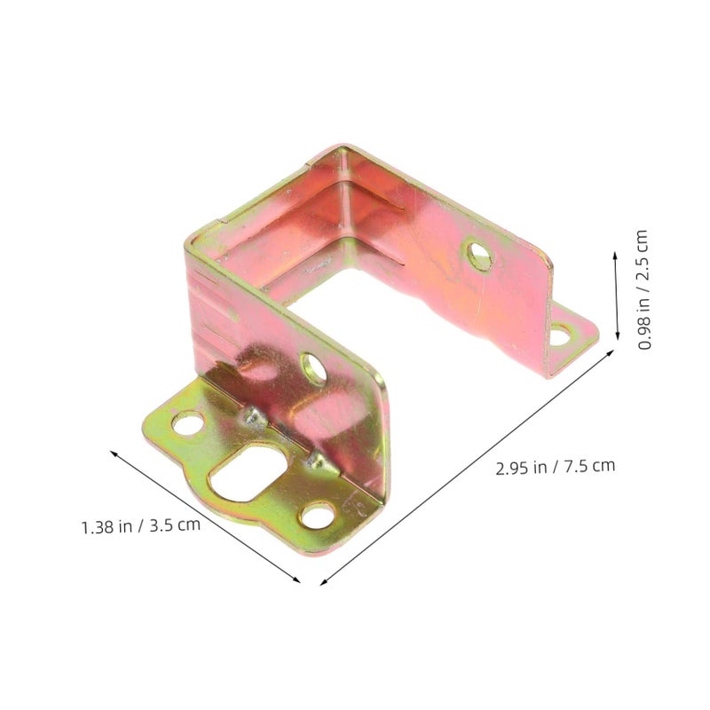 Heavy Duty Non Mortise Bed Rail Fasteners 6 Pack U Shaped Bracket For 35mm Wood Frame - Image 3