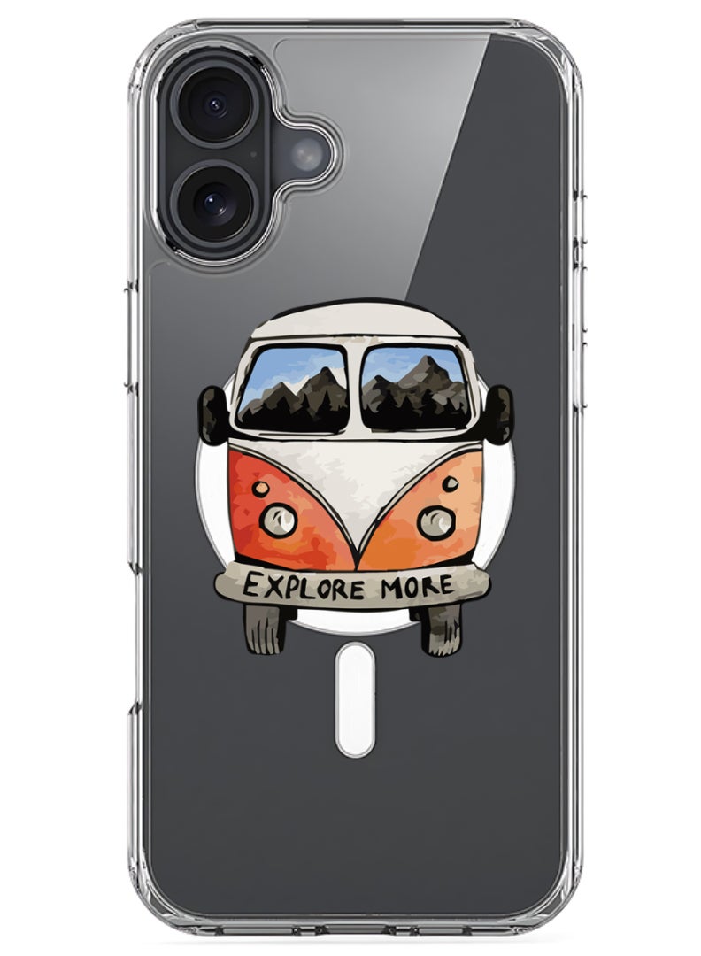 Theodor iPhone 16 Plus Magsafe Magnetic Case for iPhone Compatible with Wireless Charging, Shockproof Phone Bumper Cover - Explore more-01 - Image 1