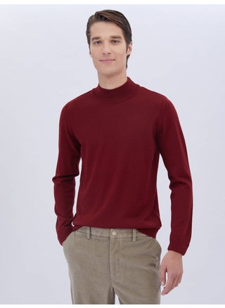 Red Half Turtleneck Plain Knit Wool Blend Sweater - pzsku/Z12E5D8183FA3CDABDCB2Z/45/_/1728046690/c967ccf9-1c43-4645-8d1a-1b5b55476c40