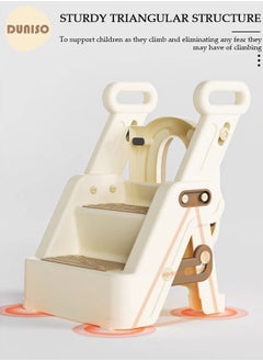 DUNISO Potty Training Seat, Kids Toilet Training Seat with Step Stool, Foldable Portable Potty Chair with Soft Cushion,Comfortable Safe Potty Seat with Anti-Slip Pads for Baby Toddler Boys Girls  - Image 3