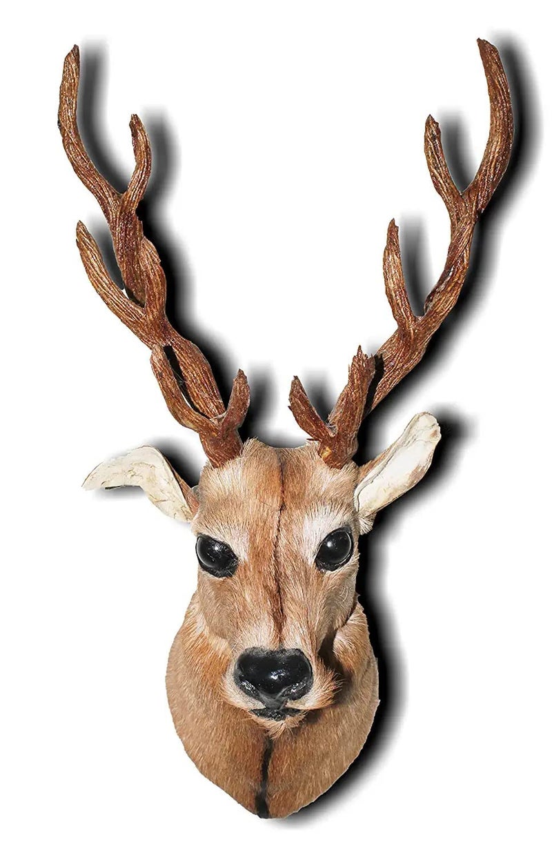 NB Crafted Wall Hanging Deer Head showpieces for Home Living room Restaurants Decoration and Wall Mounted Home Decors Pack of 1Wood - Image 5