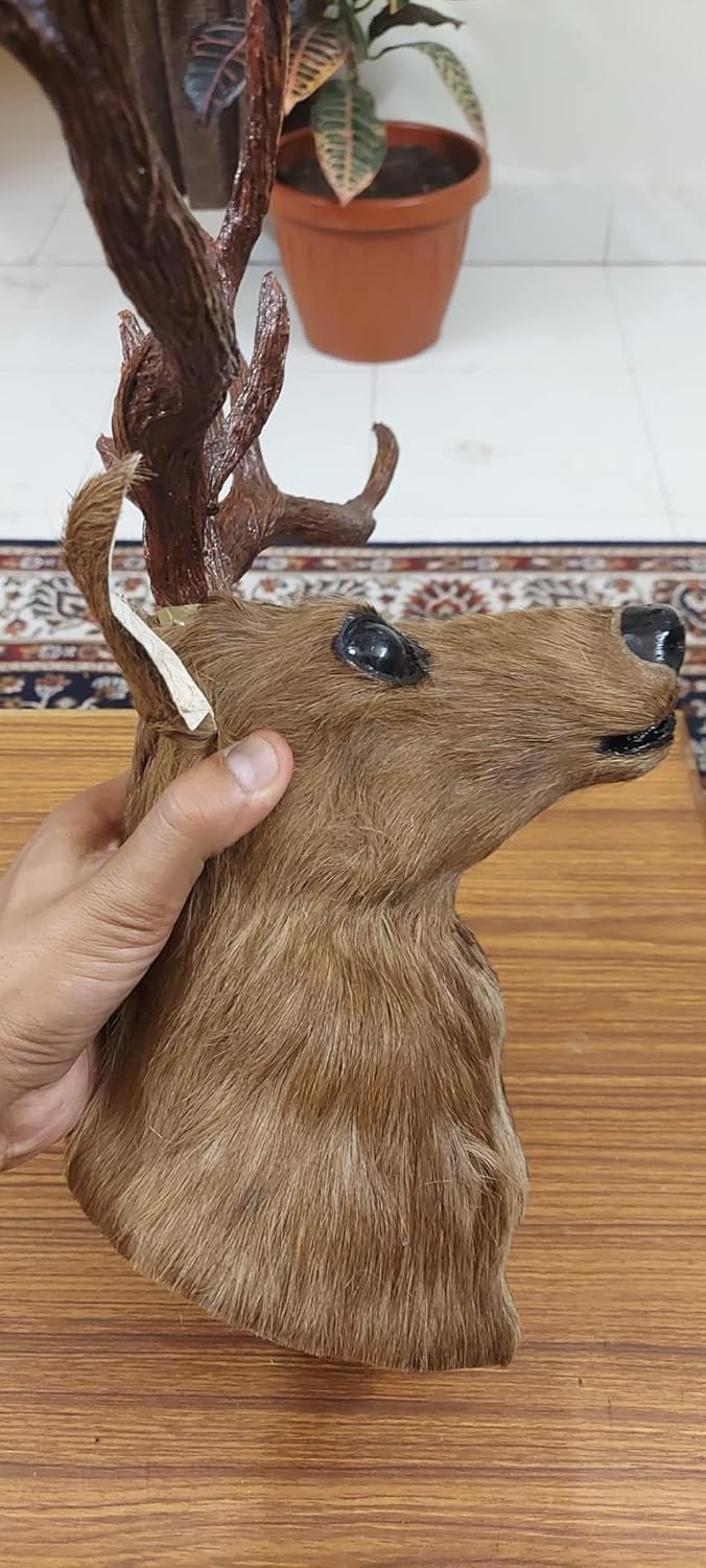 NB Crafted Wall Hanging Deer Head showpieces for Home Living room Restaurants Decoration and Wall Mounted Home Decors Pack of 1Wood - Image 2
