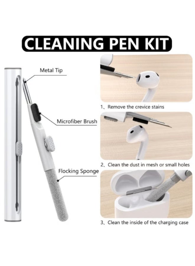 Soft Silicone Protective Case Cover for AirPods 4 with Cleaner Kit and Keychain(Grey) - Image 4