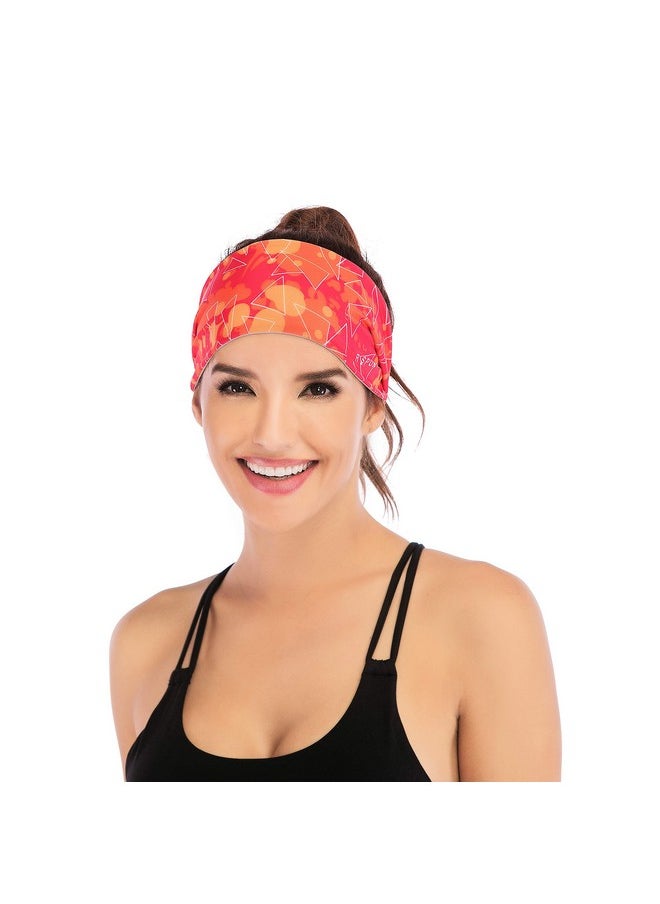 IUGA - Headbands For Women, Non-Slip Workout Sweatbands For Running, Sports, Biking, Yoga Headbands For Women, Bike Helmet Friendly Hairbands,Ultra Stretch, Cherry - Image 1