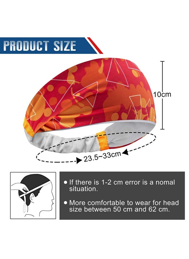 IUGA - Headbands For Women, Non-Slip Workout Sweatbands For Running, Sports, Biking, Yoga Headbands For Women, Bike Helmet Friendly Hairbands,Ultra Stretch, Cherry - Image 1