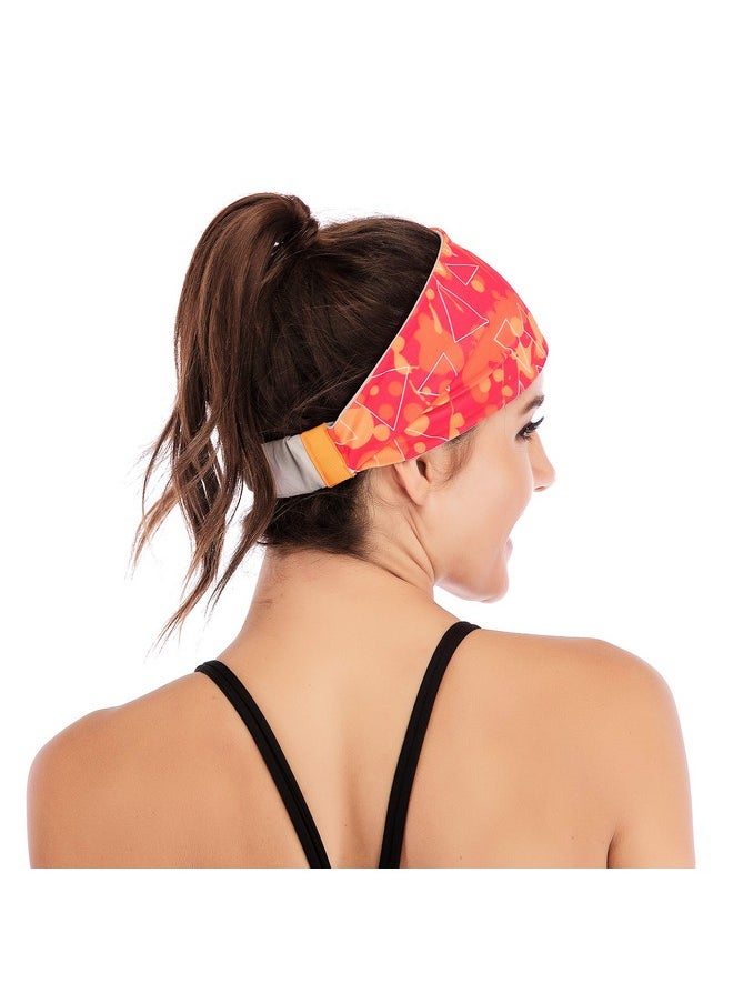 IUGA - Headbands For Women, Non-Slip Workout Sweatbands For Running, Sports, Biking, Yoga Headbands For Women, Bike Helmet Friendly Hairbands,Ultra Stretch, Cherry - Image 1