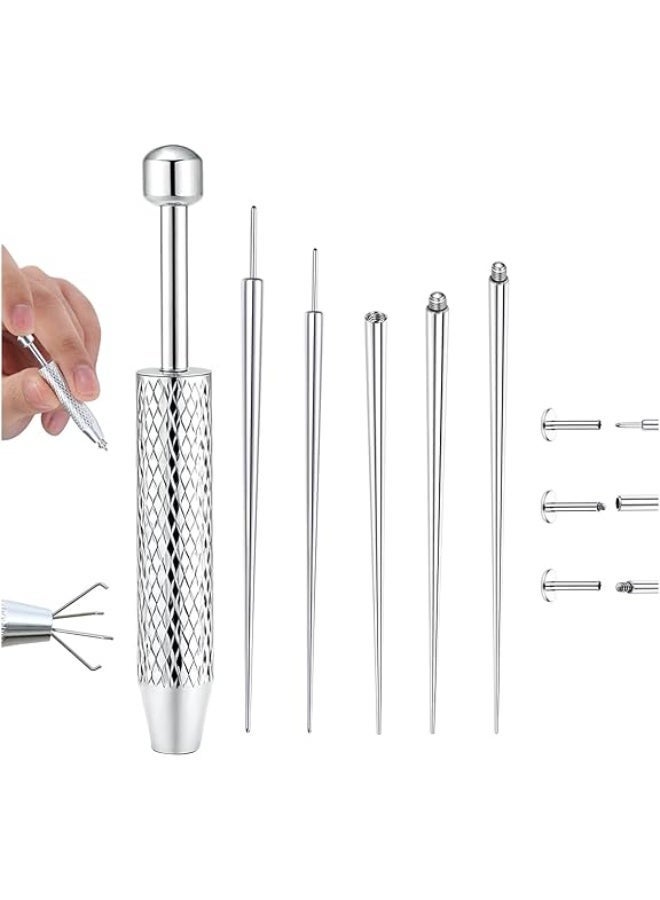 يوكانبي مجموعة أدوات إدخال وتثبيت مجوهرات الثقب – 14G/16G/18G/20G من الفولاذ المقاوم للصدأ (5 إبر إدخال + 1 أداة التقاط) - Image 1