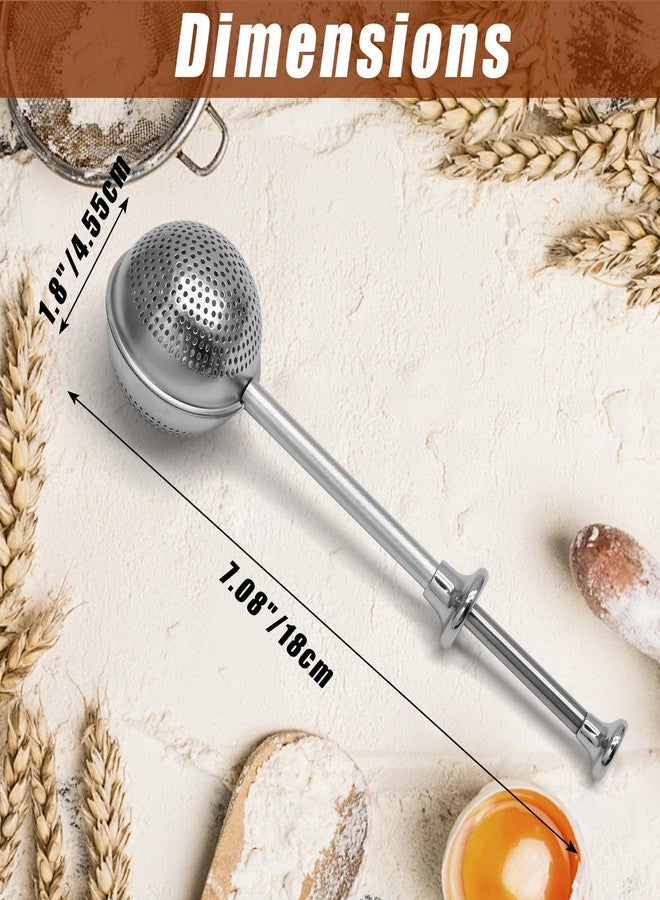 Litoexpe 1 Pack Powdered Sugar Flour, One-hand Operation Flour Sifter, Stainless Steel Flour Duster for Baking - Image 3