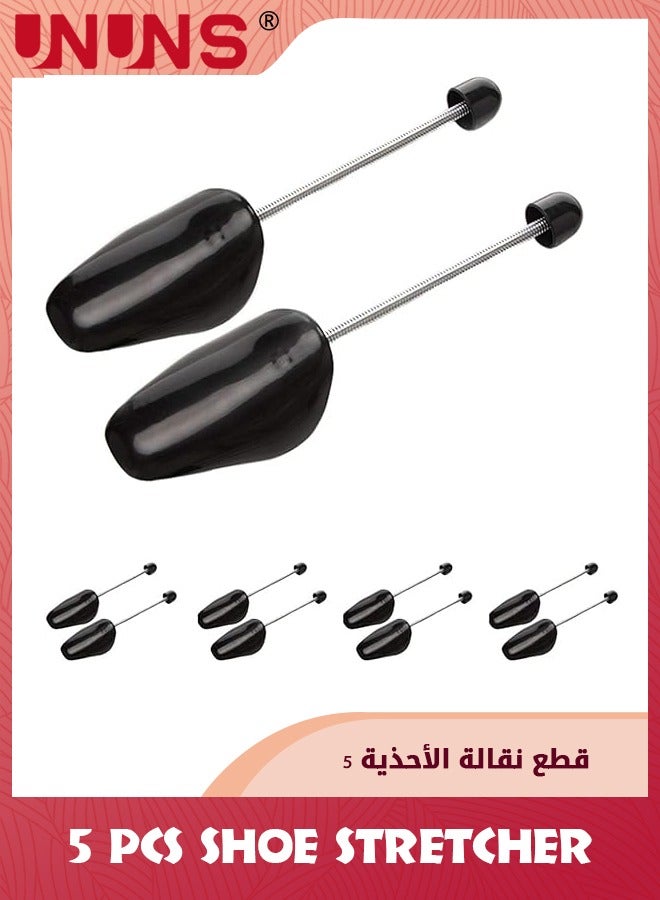 UNUNS Shoe Stretcher,5 Pairs Adjustable Length Men Shoe Tree,Plastic Shoe Tree For Men Size Plastic Practical Portable Shoe Support With Tension Spring Coil - Image 1