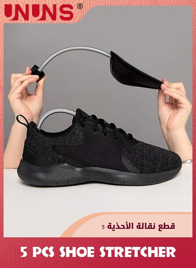 UNUNS Shoe Stretcher,5 Pairs Adjustable Length Men Shoe Tree,Plastic Shoe Tree For Men Size Plastic Practical Portable Shoe Support With Tension Spring Coil - Image 4