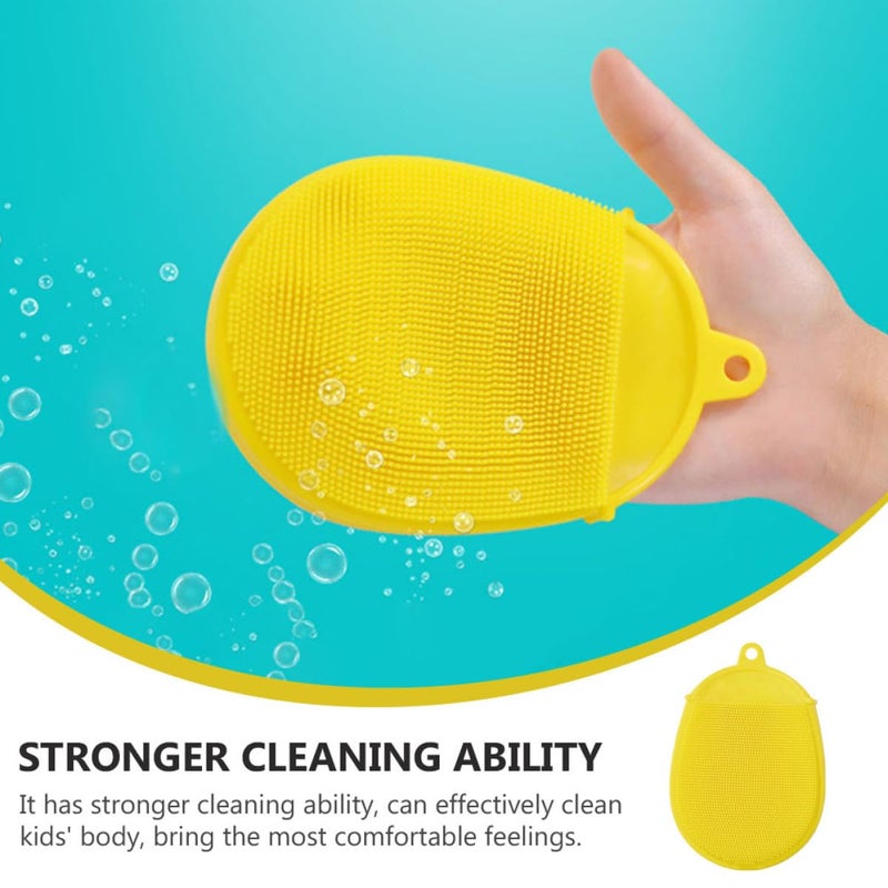 2Pcs Silicone Exfoliating Bath Brush With Massage Nodules Soft Body Scrubber For Skin Care - Image 4