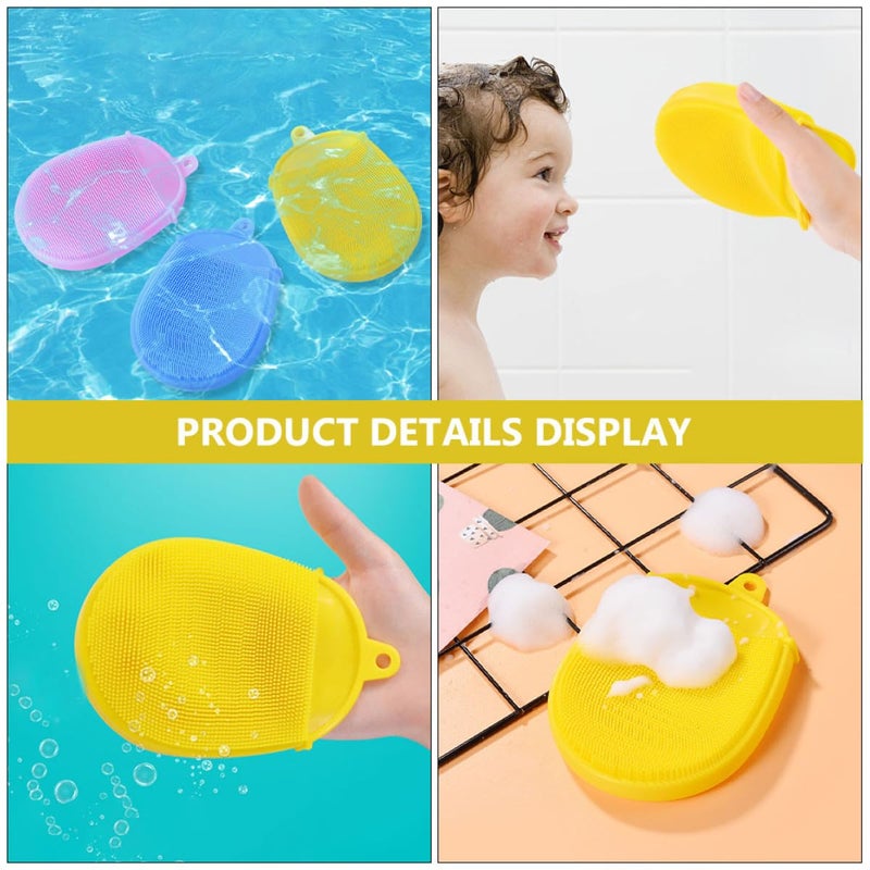 2Pcs Silicone Exfoliating Bath Brush With Massage Nodules Soft Body Scrubber For Skin Care - Image 5