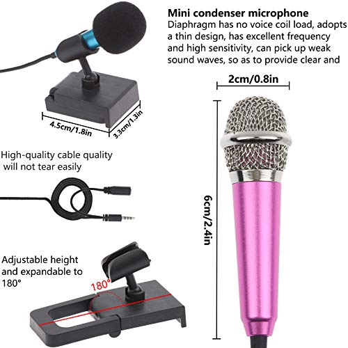 LOCOLO 4Pcs Mini Karaoke Microphone for Voice Recording, Portable Microphone for Chatting and Singing, Compatible with Smartphone, iPhone, iPad, Laptop - Image 2