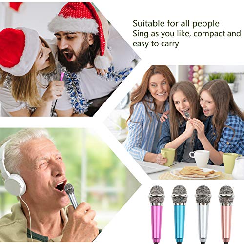 LOCOLO 4Pcs Mini Karaoke Microphone for Voice Recording, Portable Microphone for Chatting and Singing, Compatible with Smartphone, iPhone, iPad, Laptop - Image 3