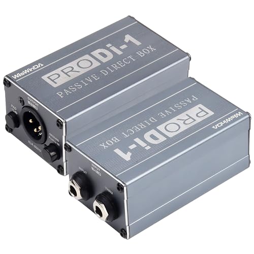 WisWinDa Passive Stereo Direct Box Single Channel Pro XLR Input 1/4” Output Low Distortion Free Phase Distortion for Musical Instruments (Single Channel Pro Passive Direct Box) - Image 1