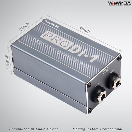 WisWinDa Passive Stereo Direct Box Single Channel Pro XLR Input 1/4” Output Low Distortion Free Phase Distortion for Musical Instruments (Single Channel Pro Passive Direct Box) - Image 5