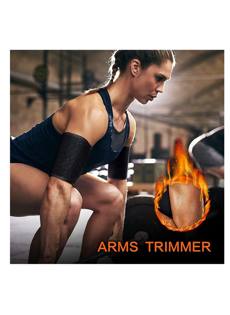 Excefore Arm Trimmer for Women & Men Sweat Shaper Bands,Sauna Wraps,Reduce Cellulite and Improve Sweating,Wraps Trainer Sports Workout(2 Pack)  - Image 3