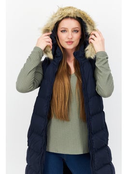 Women Quilted Puffer Jacket Vest, Navy Blue - pzsku/Z12E63B232C6989FB54F5Z/45/_/1724351256/0c991189-d038-4d8d-8bee-0bfbd82ae134