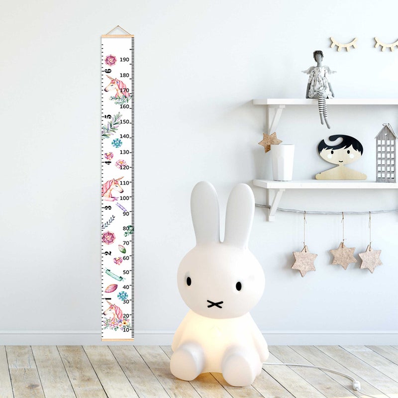 LoveNite Baby Growth Chart  Height Wall Chart for Kids  79 x 7.9in Wooden Frame Canvas Measurement Hanging Ruler for Childs Room Decoration (Unicorn) - Image 3