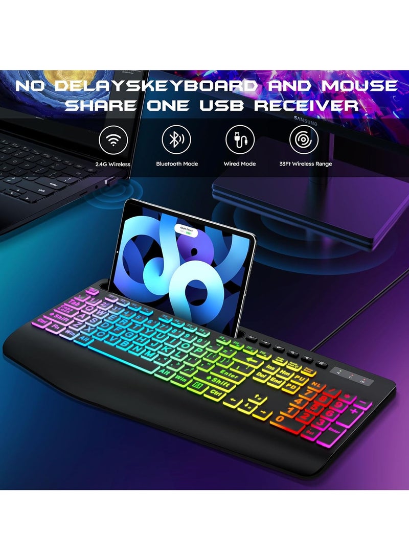 Generic - Mechanical Gaming Keyboard, Baytion 82 Keys 75% Compact Gaming Keyboard with Rainbow LED Backlit Wired Anti-Ghosting Mechanical Keyboard with Knob for Windows and Mac, White(Red Switches） - Image 1