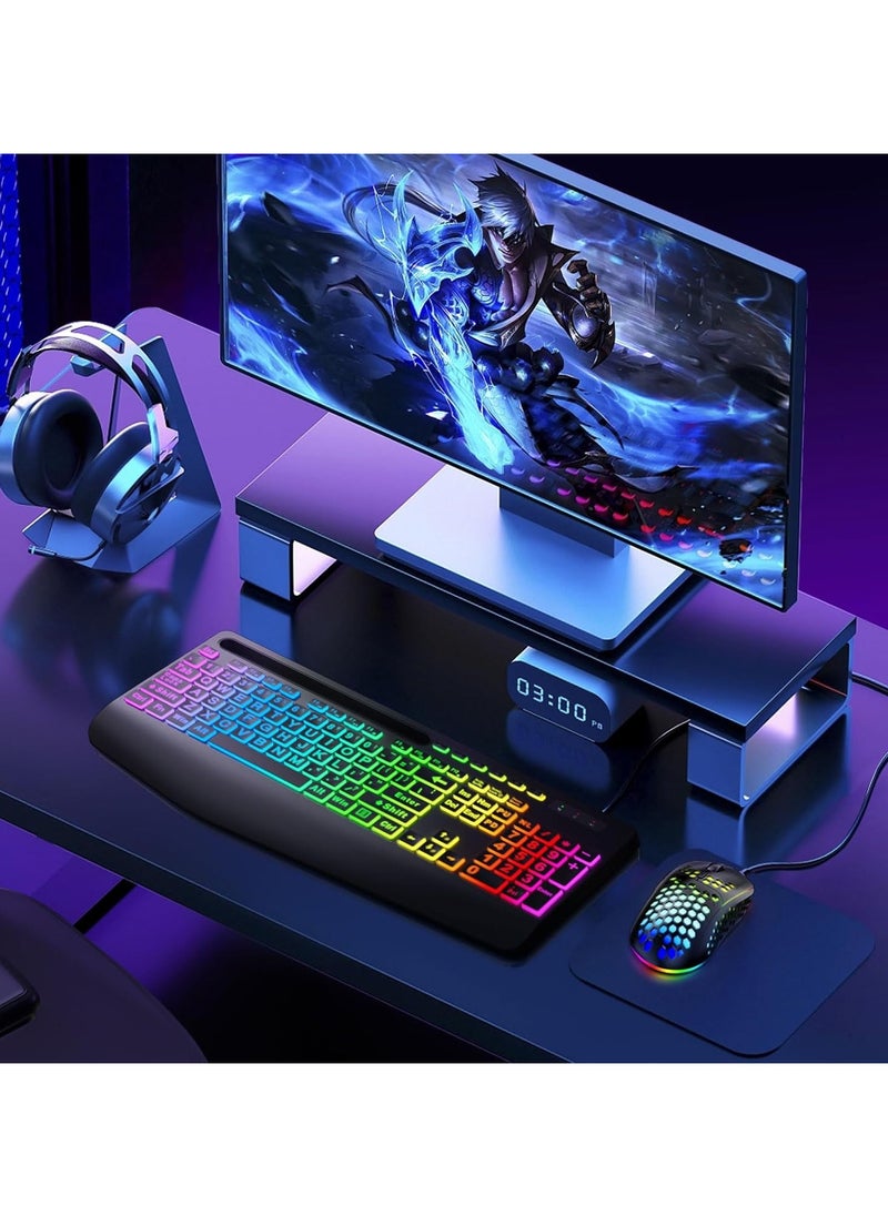 Generic - Mechanical Gaming Keyboard, Baytion 82 Keys 75% Compact Gaming Keyboard with Rainbow LED Backlit Wired Anti-Ghosting Mechanical Keyboard with Knob for Windows and Mac, White(Red Switches） - Image 1