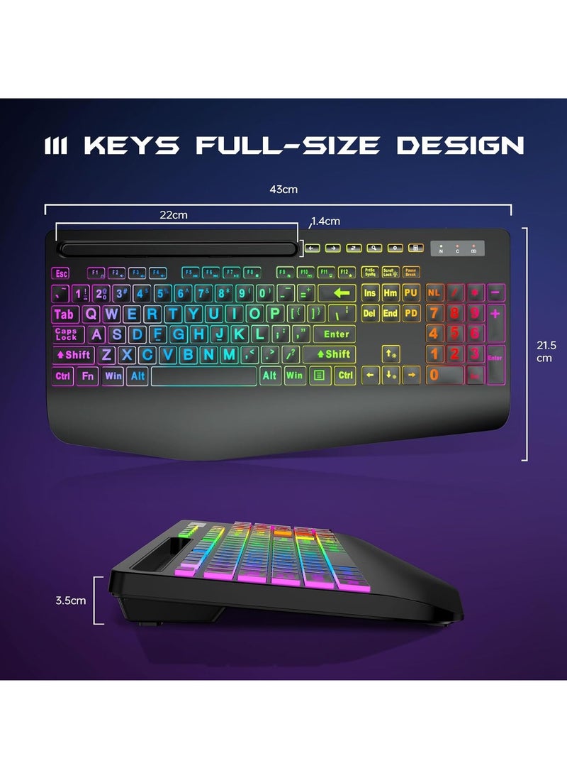 Generic - Mechanical Gaming Keyboard, Baytion 82 Keys 75% Compact Gaming Keyboard with Rainbow LED Backlit Wired Anti-Ghosting Mechanical Keyboard with Knob for Windows and Mac, White(Red Switches） - Image 1