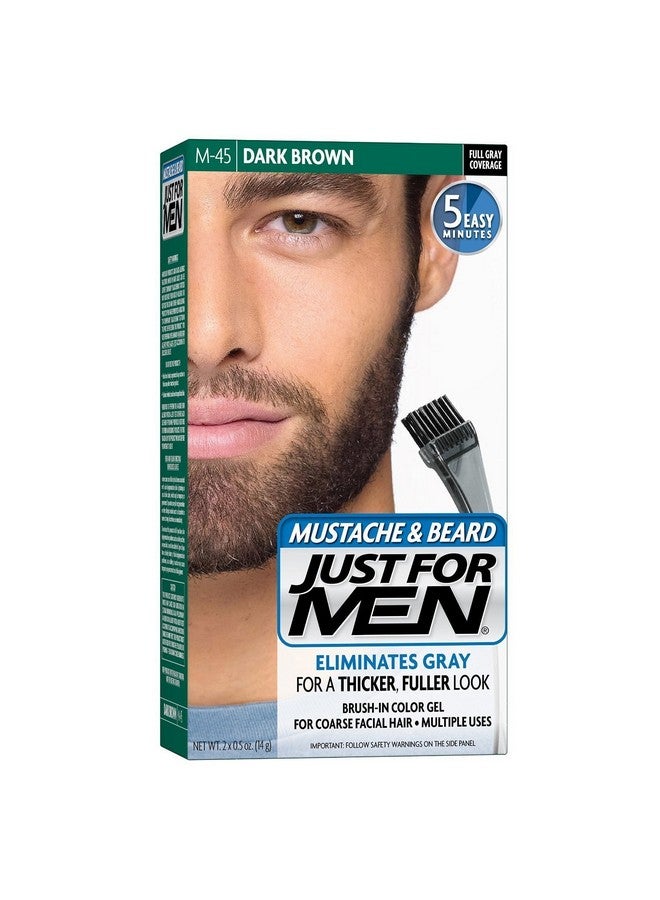 Just For Men JUST FOR MEN Color Gel Mustache & Beard M-45, Dark Brown 1 Each (Pack of 2) - Image 1