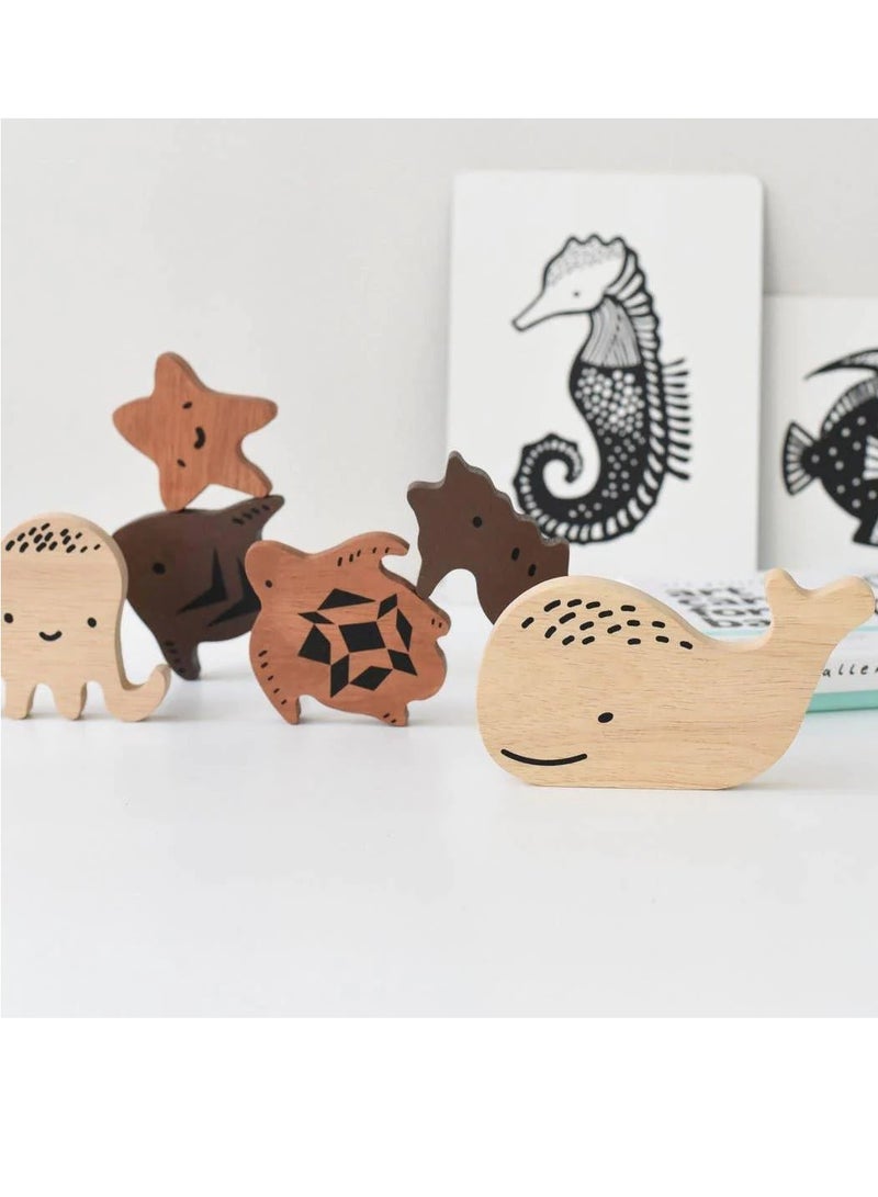 Wee Gallery Wooden Tray Puzzle Woodland Ocean Animals- Montessori Toys for Early Learning & Fine Motor Skill Development - Sustainable Educational Toys for Kids, Toddler… - Image 4