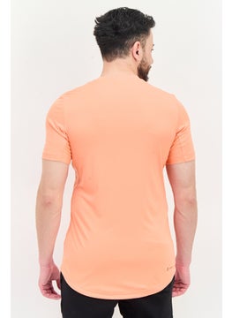 Adidas Men Sportswear Fit Short Sleeve Tennis T-Shirt, Coral  - Image 2