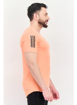 Adidas Men Sportswear Fit Short Sleeve Tennis T-Shirt, Coral  - Image 3