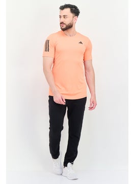 Adidas Men Sportswear Fit Short Sleeve Tennis T-Shirt, Coral  - Image 4