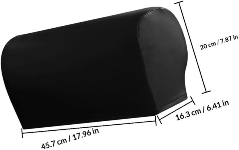 Sofa Armrest Protector Covers, 1 Pair Black High Elastic Waterproof Pu Leather Couch Arm Slipcovers, Universal Fit for Home Sofa Armrest Protection - Image 2