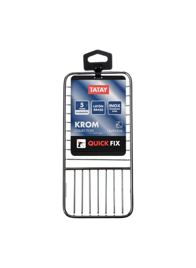 TATAY Rectangular Soap Storage Dish Silver - Image 1