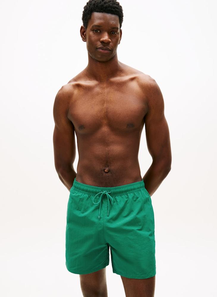 TOMMY HILFIGER Flag Embroidery Mid Length Swim Shorts - Image 1