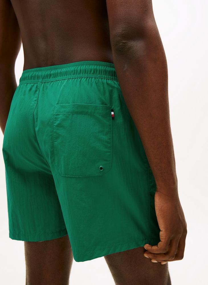 TOMMY HILFIGER Flag Embroidery Mid Length Swim Shorts - Image 3