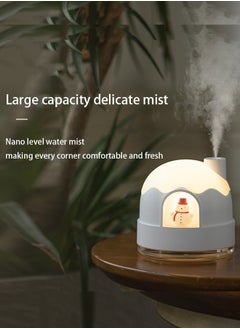 HaveDream New Cute Silent Snowhouse Night Light Humidifier USB Small Desktop Home Mini Air Humidifier Pink  - Image 5